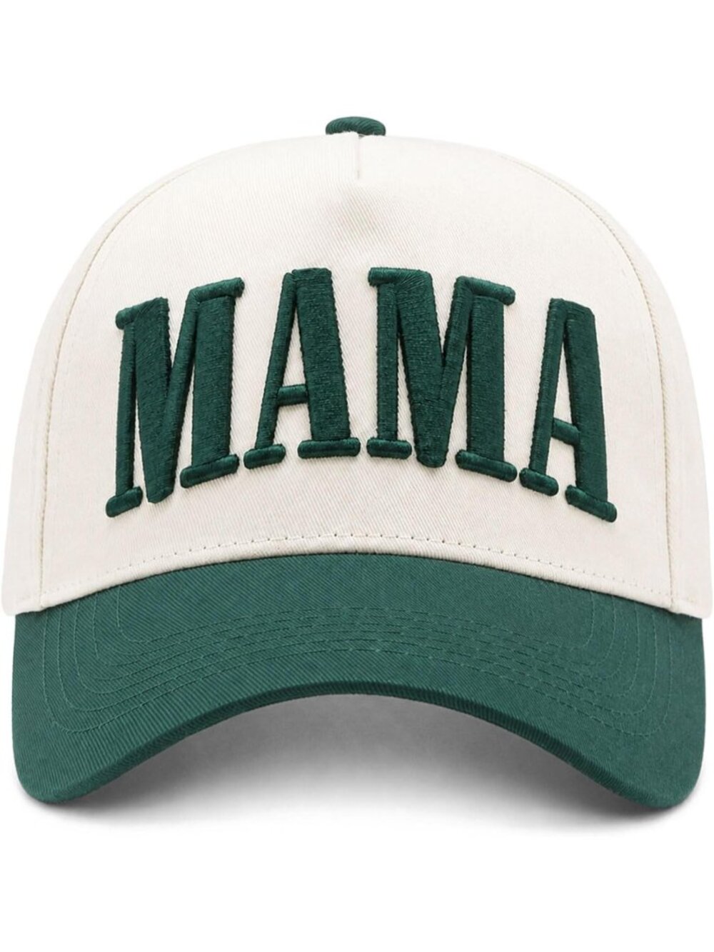 Womens Mama-green/Beige Vintage Snapback Trendy Mom Halloween Trucker Hat